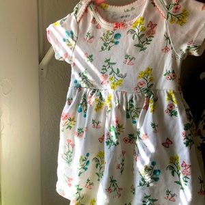 6 Mo Babydoll Girls Spring Dress Butterfly Flowers